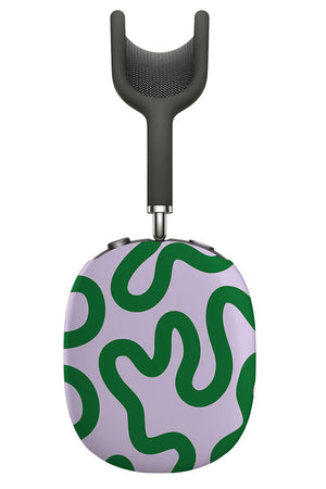 Swirl Lines Abstract AirPod Max Case (Lilac Green) | Harper & Blake]