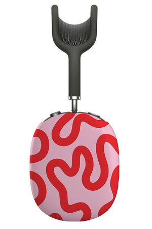Swirl Lines Abstract AirPod Max Case (Pink Red) | Harper & Blake