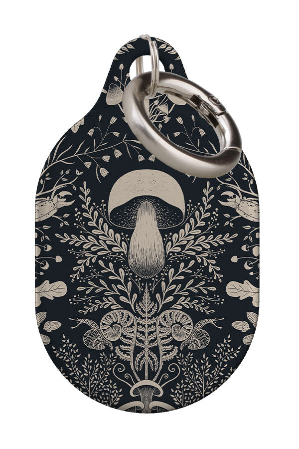 Mushroom Forest Damask by Denes Anna Design AirTag Case (Black) | Harper & Blake