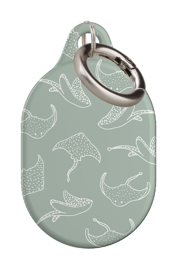 Stingray Line Art AirTag Case (Mint) | Harper & Blake