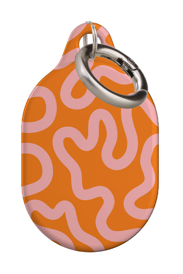 Swirl Lines Abstract AirTag Case (Orange Pink) | Harper & Blake