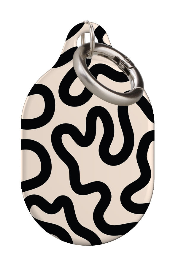 
                  
                    Swirl Lines Abstract AirTag Case (Peach Black) | Harper & Blake
                  
                