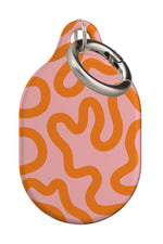 Swirl Lines Abstract AirTag Case (Pink Orange)
