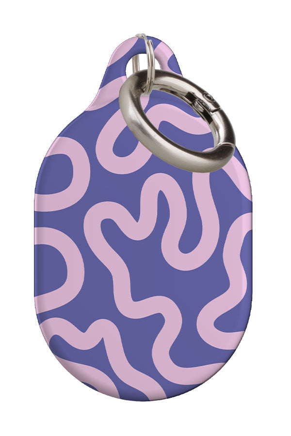 Swirl Lines Abstract AirTag Case (Purple) | Harper & Blake