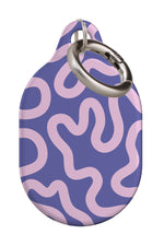 Swirl Lines Abstract AirTag Case (Purple)