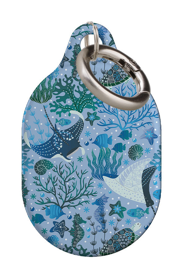 Underwater Whimsy Garden by Delively Dewi AirTag Case (Blue)