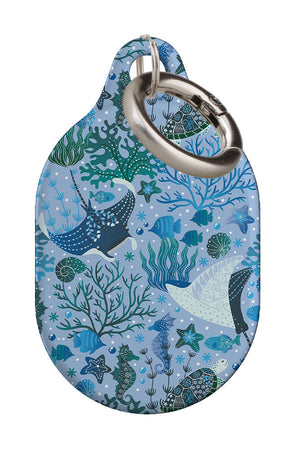 Underwater Whimsy Garden by Delively Dewi AirTag Case (Blue) | Harper & Blake