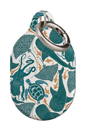 Whale Shark Aqua by Denes Anna Design AirTag Case (Blue) | Harper & Blake