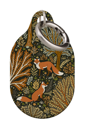 Woodland Fox by Serena Archetti AirTag Case (Green) | Harper & Blake