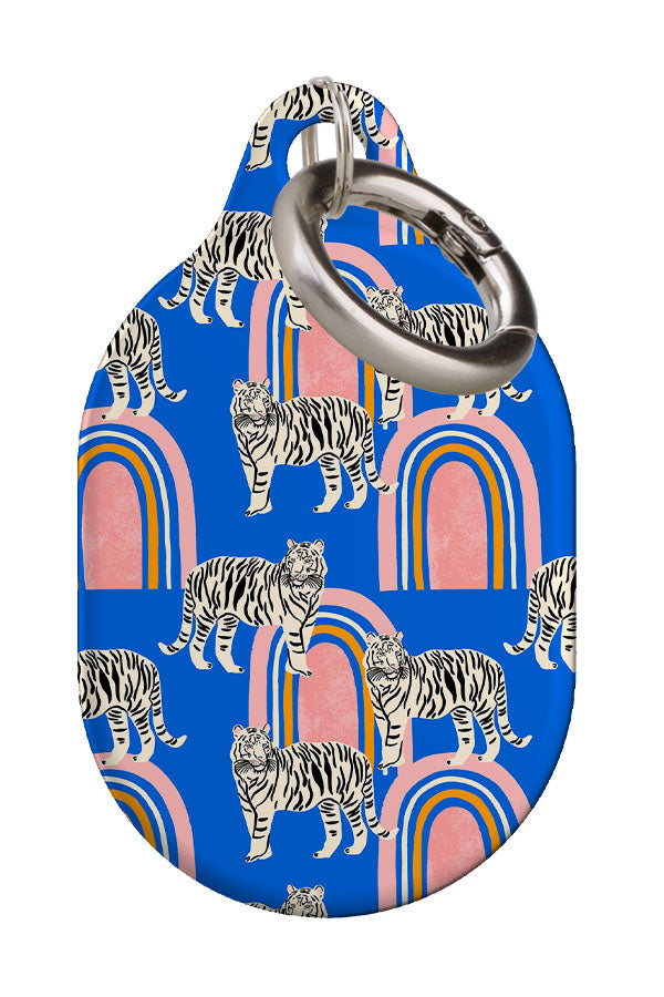 Tigers and Rainbows By Tara Reed AirTag Case (Blue) | Harper & Blake