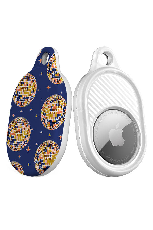 70s Disco Ball By Hannah Maria AirTag Case (Blue) | Harper & Blake