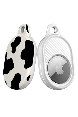 Cow Print AirTag Case (Cream) | Harper & Blake