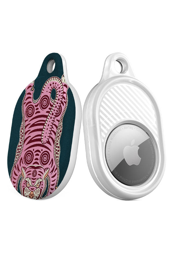 King of the Jungle By Ayeyokp AirTag Case (Teal) | Harper & Blake