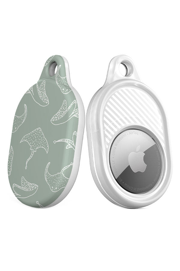 Stingray Line Art AirTag Case (Mint) | Harper & Blake