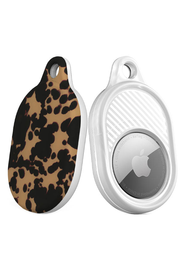 Tortoise Print AirTag Case (Beige) | Harper & Blake