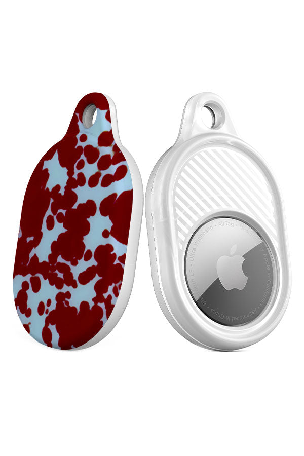 Tortoise Print AirTag Case (Red) | Harper & Blake