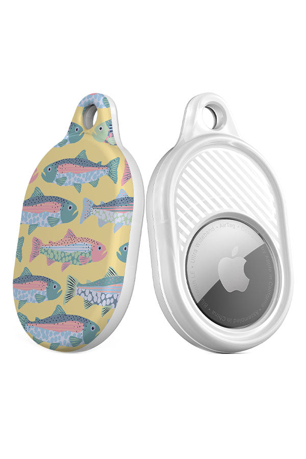 Trout by Louise Margaret AirTag Case (Yellow) | Harper & Blake