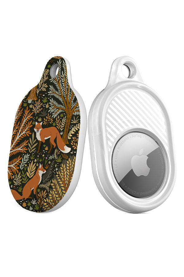 Woodland Fox by Serena Archetti AirTag Case (Green) | Harper & Blake