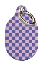 Checkered AirTag Case (Purple Pink)