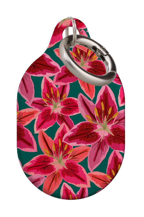 Lily Scatter AirTag Case (Teal) | Harper & Blake