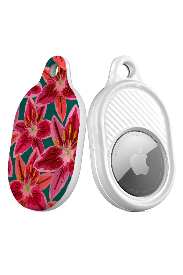 Lily Scatter AirTag Case (Teal) | Harper & Blake