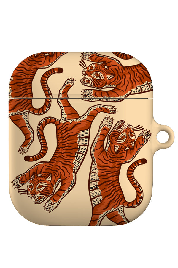 Tiger Placement AirPod Gen 1 + 2 Case (Burnt Orange Beige) | Harper & Blake