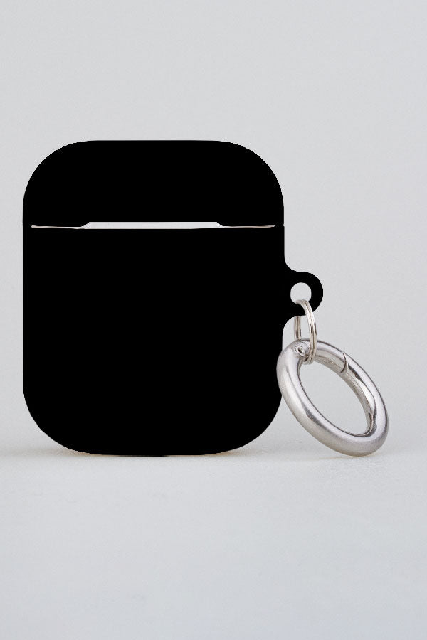 Plain Block Minimalist AirPod Case (Black) | Harper & Blake