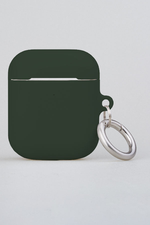Plain Block Minimalist AirPod Case (Pine Green) | Harper & Blake