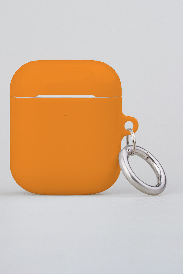 Plain Block Minimalist AirPod Case (Tiger Orange) | Harper & Blake