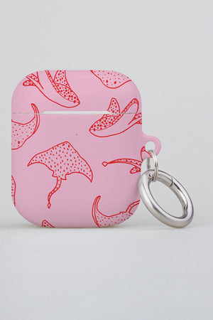 Stingray Line Art AirPod Case (Pink) | Harper & Blake