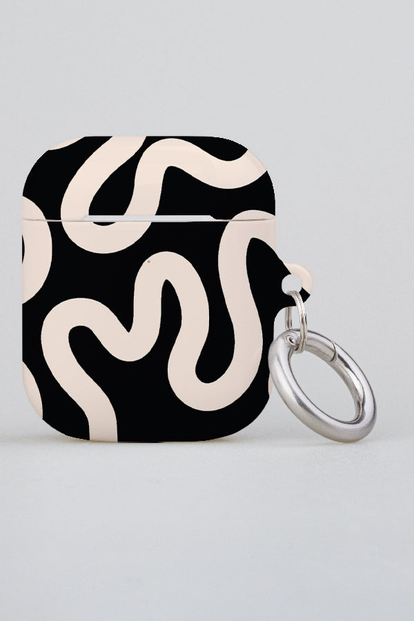 
                  
                    Swirl Lines Abstract AirPod Case (Black Peach) | Harper & Blake
                  
                