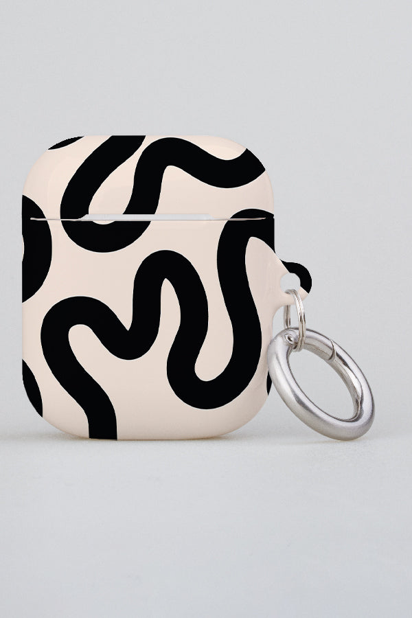 
                  
                    Swirl Lines Abstract AirPod Case (Peach Black) | Harper & Blake
                  
                