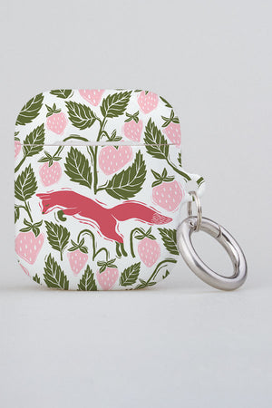 Strawberry Fox by Vivian Hasenclever AirPod Case (Pink) | Harper & Blake