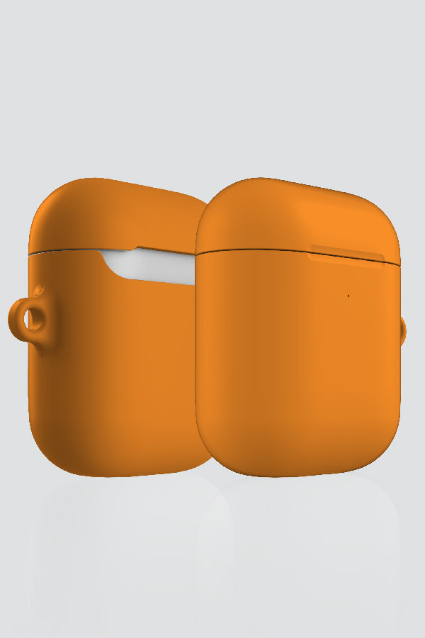 Plain Block Minimalist AirPod Case (Tiger Orange) | Harper & Blake