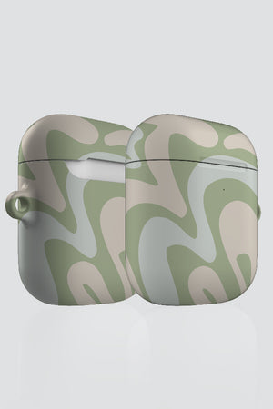 
            
                Load image into Gallery viewer, Swirl Shapes AirPod Case (Sage Green) | Harper &amp;amp; Blake
            
        