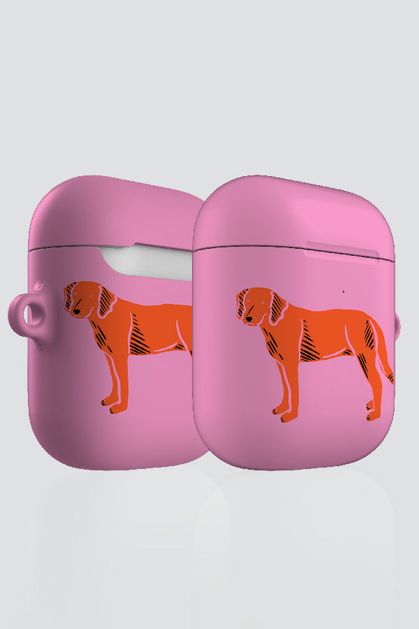 
            
                Load image into Gallery viewer, Goofy Dog By Tara Reed AirPod Case (Pink) | Harper &amp;amp; Blake
            
        