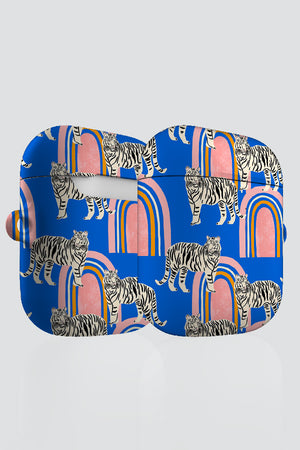 Tigers and Rainbows By Tara Reed AirPod Case (Blue) | Harper & Blake