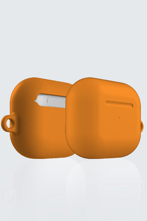 Plain Block Minimalist AirPod Case (Tiger Orange) | Harper & Blake