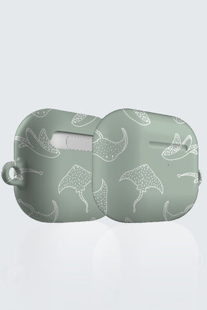 Stingray Line Art AirPod Case (Mint Green) | Harper & Blake