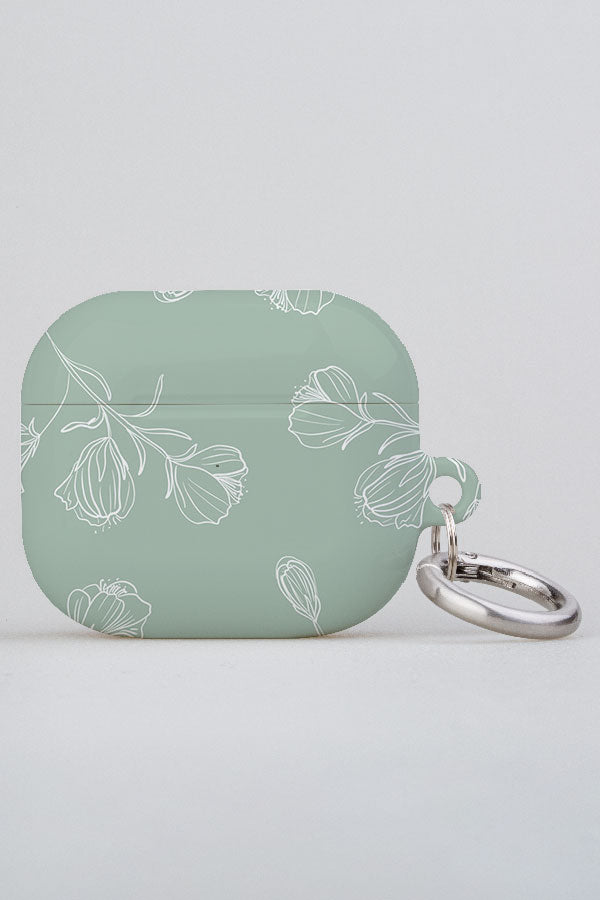Floral Blooms AirPod Case (Mint) Harper Blake