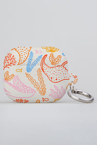 Stingray Plants Line Art AirPod Case (Bright Multicolour) | Harper & Blake