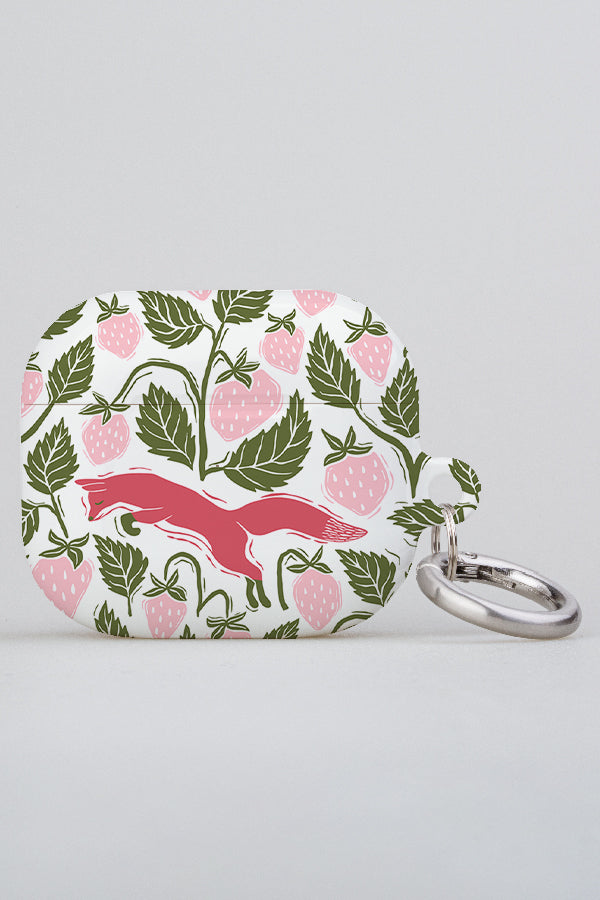 
            
                Load image into Gallery viewer, Strawberry Fox by Vivian Hasenclever AirPod Case (Pink) | Harper &amp;amp; Blake
            
        