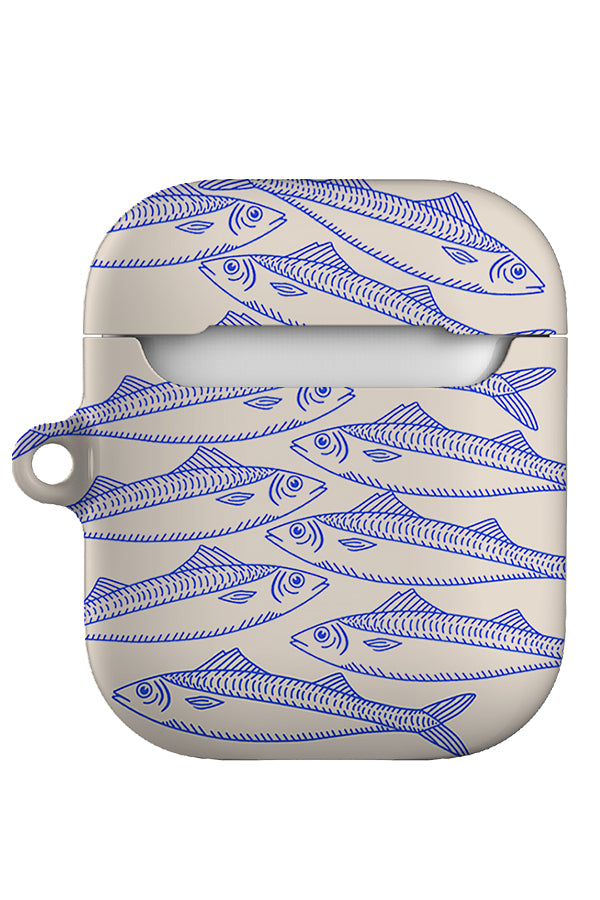 Fish Scatter AirPod Case (Off-White)