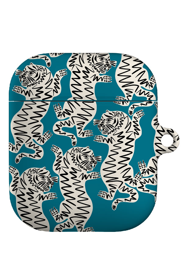 Abstract Tiger AirPod Gen 1 + 2 Case (Beige Blue) | Harper & Blake