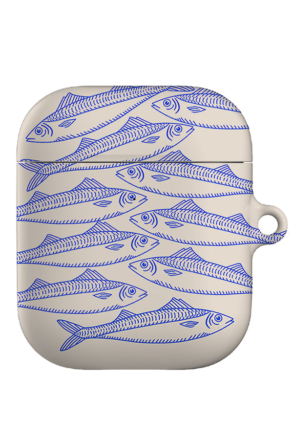 Fish Scatter AirPod Case (Off-White)