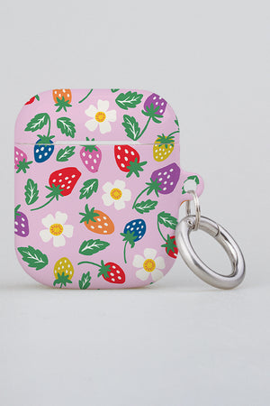 Strawberry Love by Helen Bowler AirPod Case (Pink) | Harper & Blake