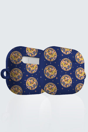 70s Disco Ball By Hannah Maria AirPod Case (Blue) | Harper & Blake