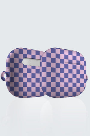 Checkered AirPod Case (Purple Pink) | Harper & Blake