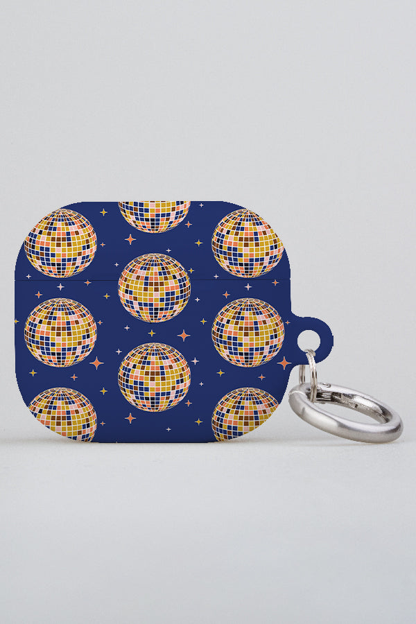 70s Disco Ball By Hannah Maria AirPod Case (Blue) | Harper & Blake