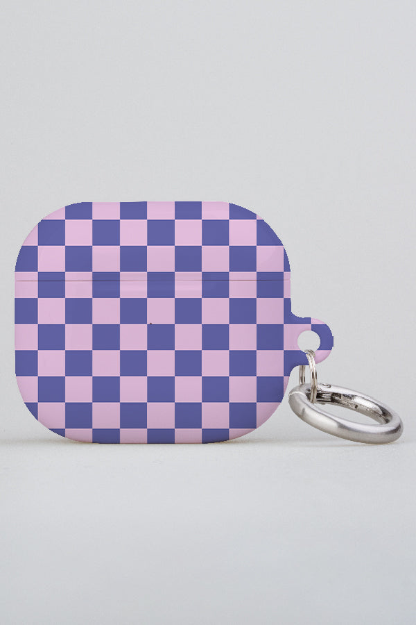 Checkered AirPod Case (Purple Pink) | Harper & Blake